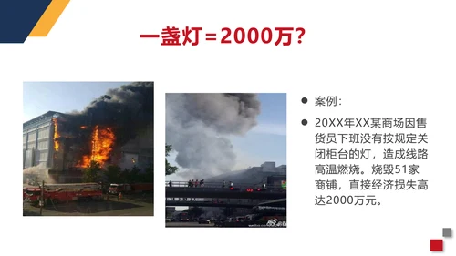 火警119商场超市消防安全知识培训PP模板