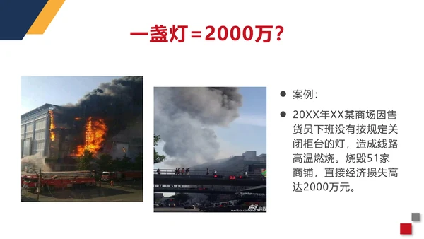 火警119商场超市消防安全知识培训PP模板