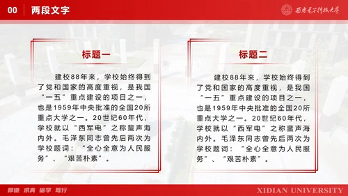 西安电子科技大学毕业论文答辩通用PPT模板