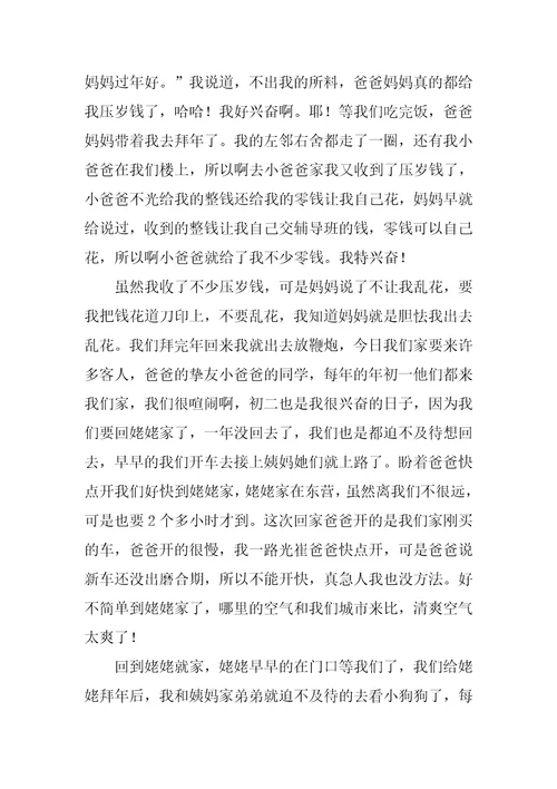快乐的春节作文1100字