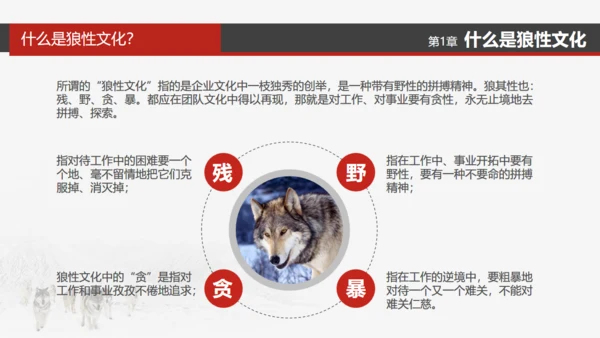 狼性文化通用PPT模板