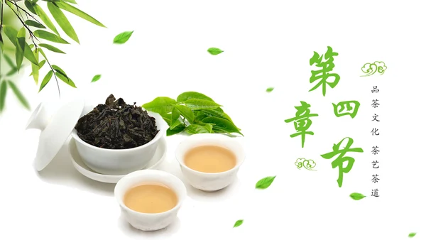 唯美小清新茶园文化茶艺茶道PPT模板