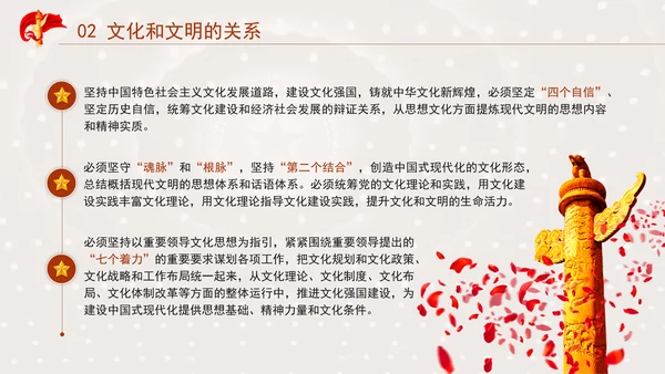 中国传统文化宣传建设中华民族现代文明要把握好的关系专题党课PPT