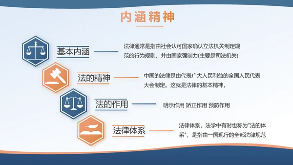 蓝色法律讲堂知识讲座培训宣传PPT