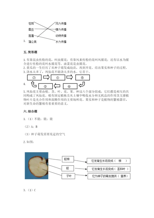 科学四年级下册第一单元《植物的生长变化》测试卷1套.docx