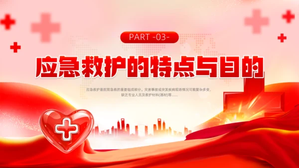 爱心红十字会，红十字应急救护通用PPT模板
