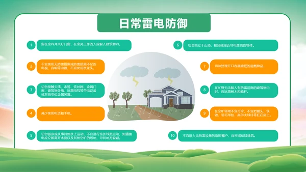 自然灾害防范常识减灾PPT模板
