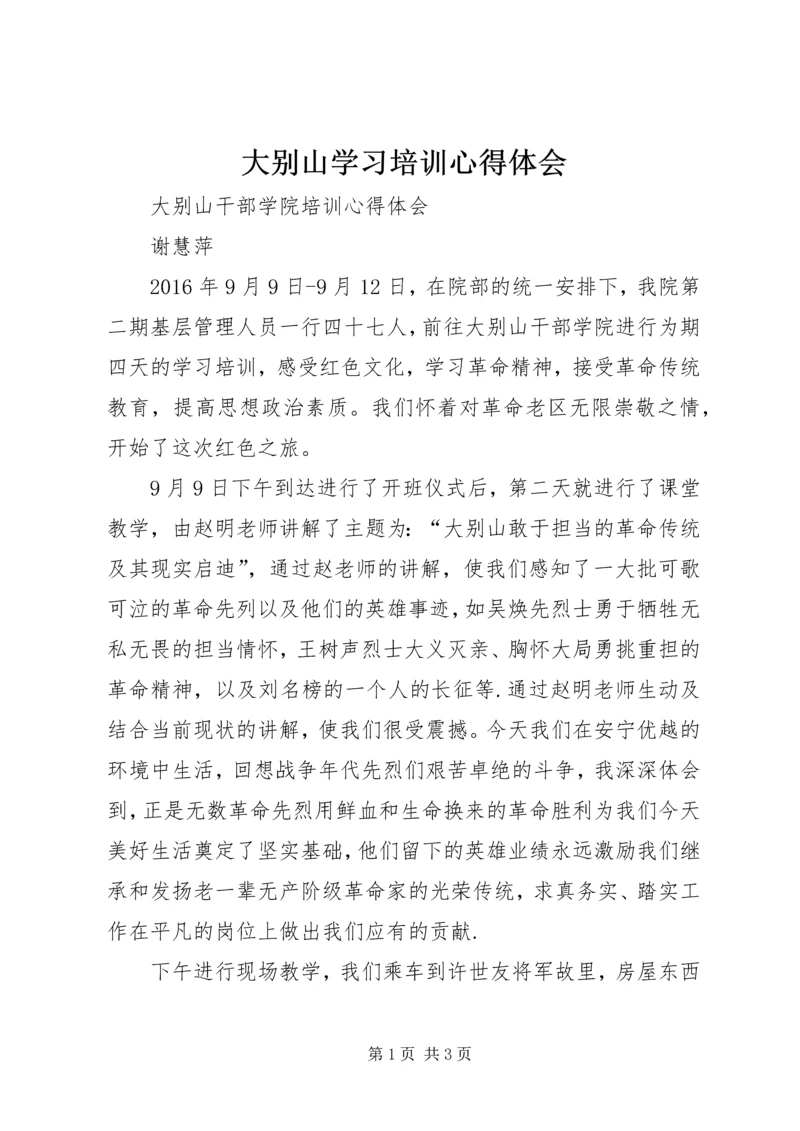 大别山学习培训心得体会 (4).docx
