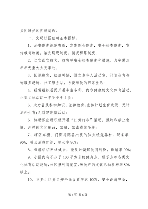 社区文明创建工作计划范文.docx