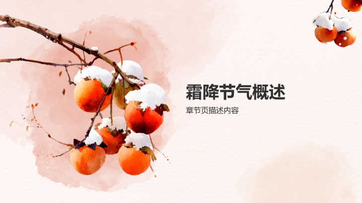二十四节气霜降PPT模板