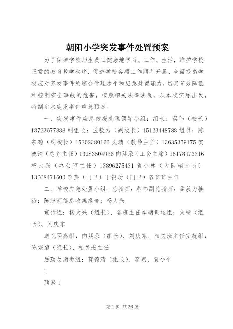 朝阳小学突发事件处置预案.docx