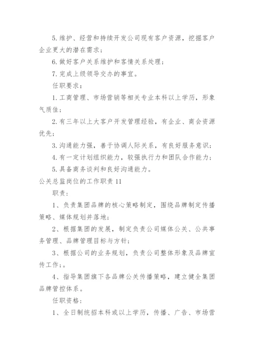 公关总监岗位的工作职责.docx