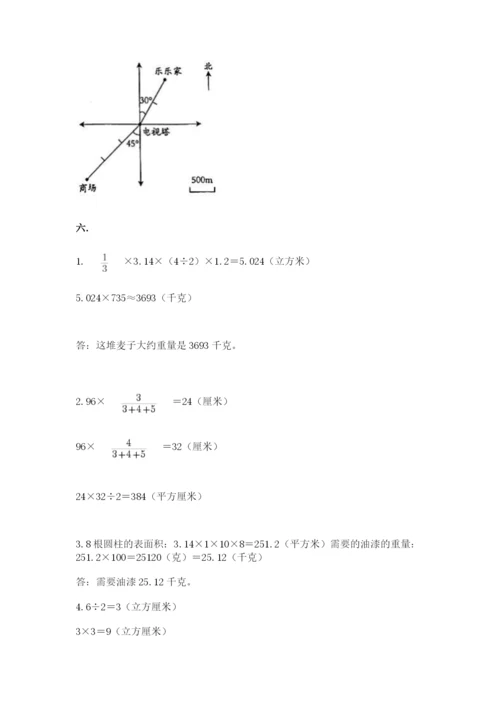 小学六年级升初中模拟试卷附参考答案（名师推荐）.docx