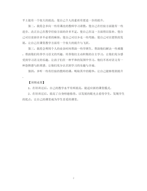 精编之年国培个人研修计划模板2.docx