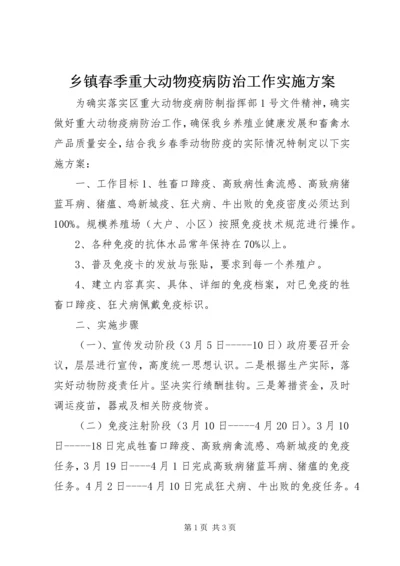 乡镇春季重大动物疫病防治工作实施方案.docx