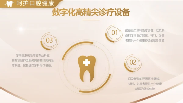 金色高档牙科口腔医学工作总结PPT