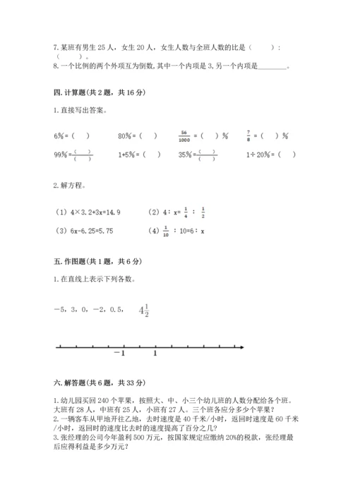 小学六年级下册数学期末卷含完整答案（全国通用）.docx