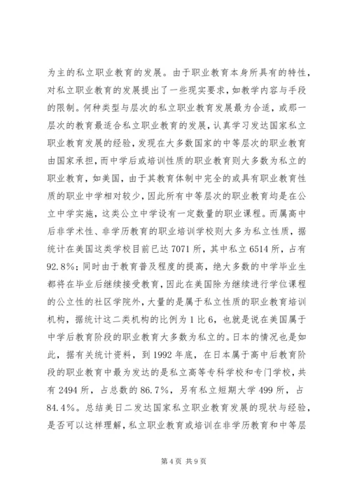 发展我国民办职业教育思考 (2).docx