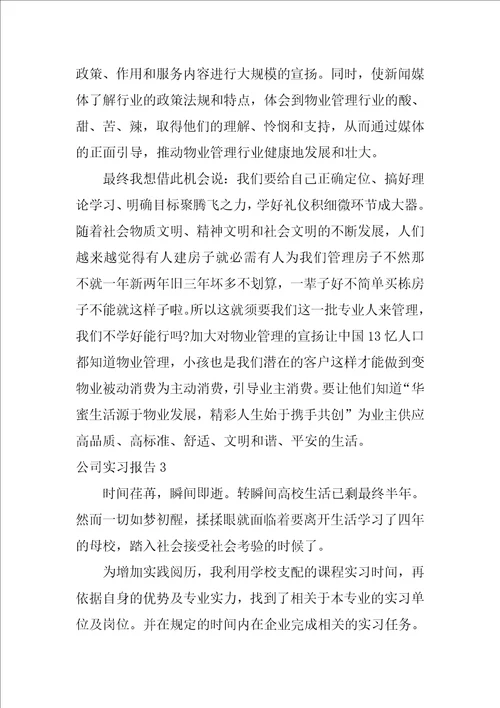 公司实习报告
