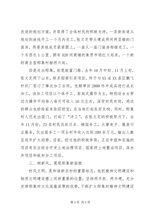 村党支部书记致富带头人材料.docx