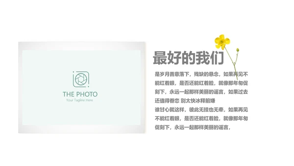 文艺小清新致青春毕业纪念册动态PPT模板