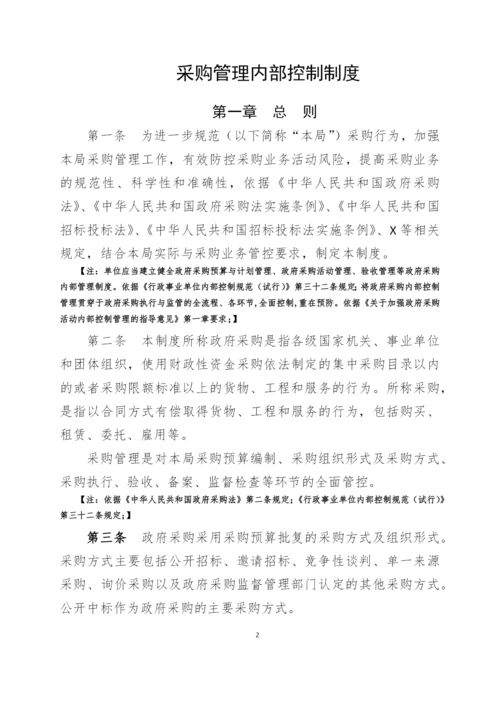 事业单位采购管理内部控制制度模版.docx