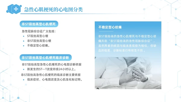蓝色简约急性心肌梗死培训课件PPT模板