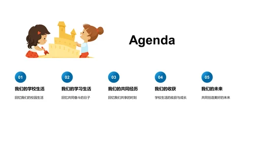 毕业纪念分享PPT模板