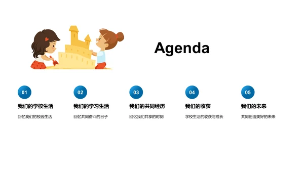 毕业纪念分享PPT模板