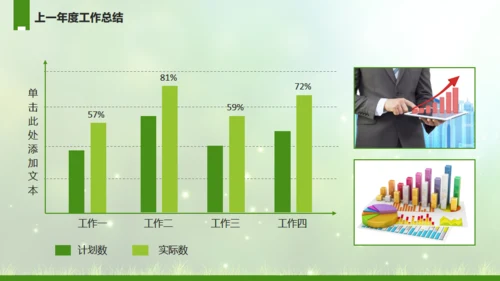工作计划绿草地草坪动态通用PPT模板