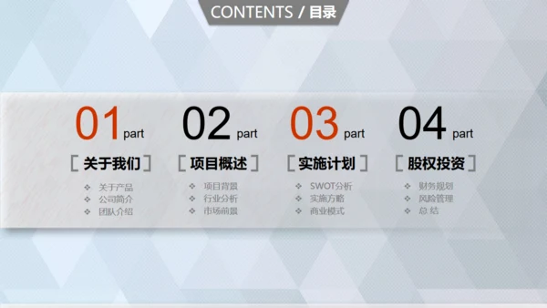 商业轻奢大气银灰色创业项目计划书通用PPT