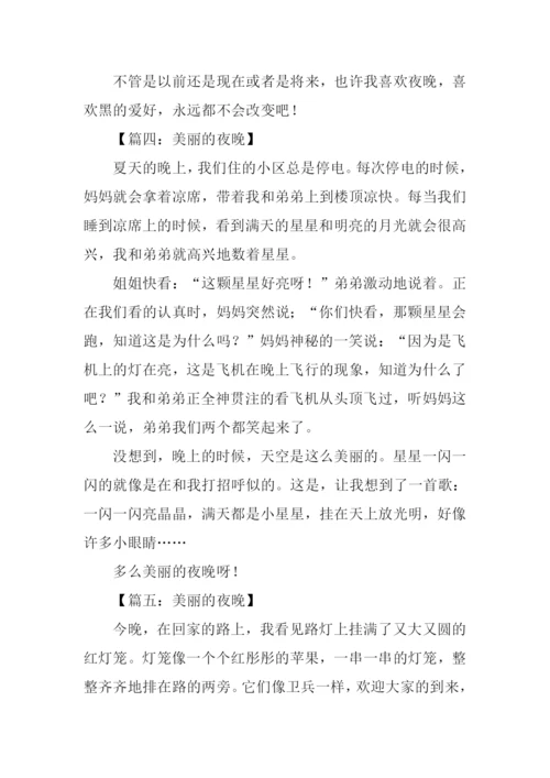 美丽的夜晚作文300字.docx