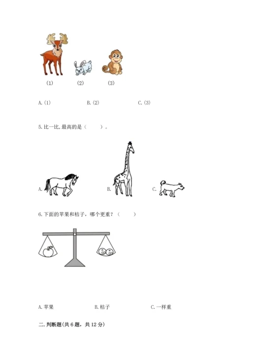 小学一年级上册数学期中测试卷（考点梳理）.docx