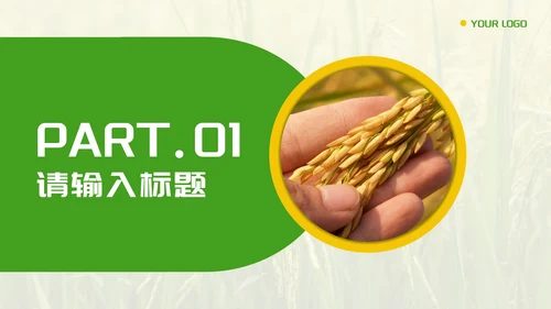 黄绿色几何实景乡村振兴新篇章PPT模板