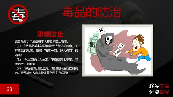 珍爱生命禁毒无毒PPT