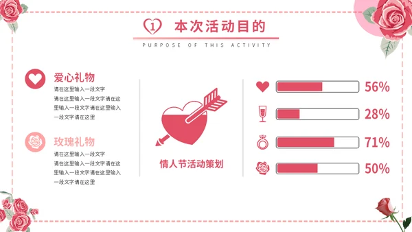 情人节婚礼策划方案通用PPT模版