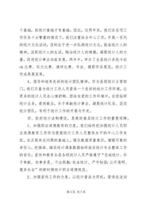 县统计局统计巡查工作汇报材料.docx