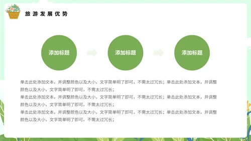 绿色小清新春季旅游推介通用PPT模板