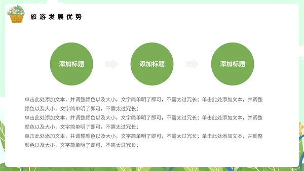绿色小清新春季旅游推介通用PPT模板