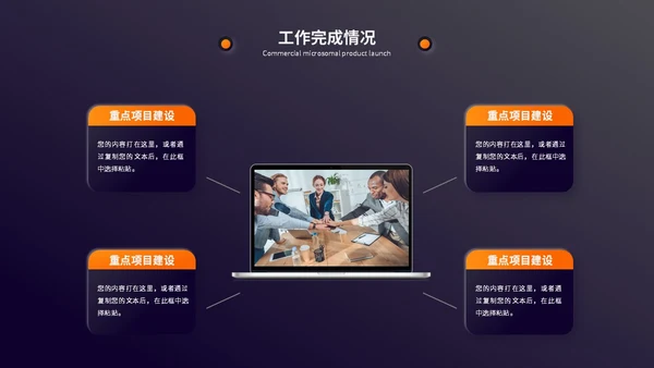 深色系新拟态风工作总结工作汇报述职报告ppt模板