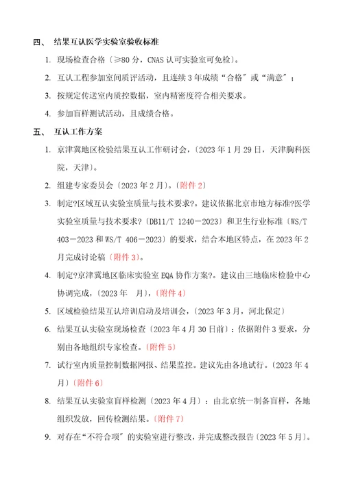 京津冀地区检验结果互认工作方案1