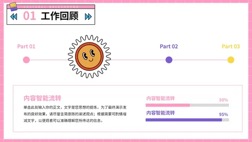 粉色复古风通用工作汇报PPT