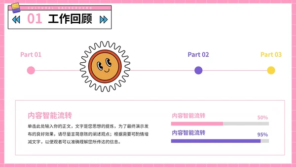 粉色复古风通用工作汇报PPT