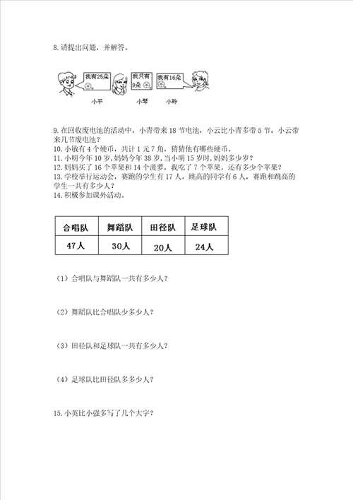 小学一年级下册数学应用题100道及参考答案b卷