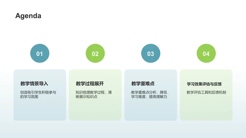 蓝色卡通风可爱卡通通用教学PPT模板