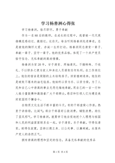 学习杨善洲心得张.docx