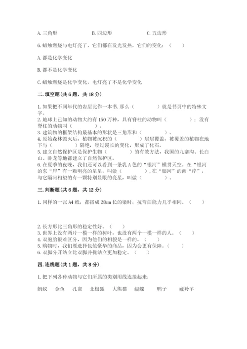 教科版科学六年级下册期末测试卷带答案（考试直接用）.docx