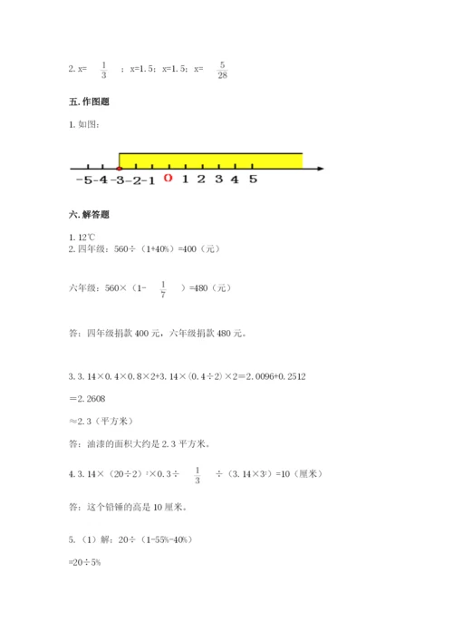 小学六年级下册数学期末卷及答案（典优）.docx