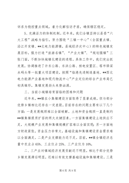 乡镇小城镇建设工作情况报告.docx