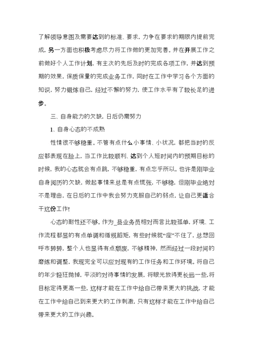 关于业务员年终总结工作汇报及计划